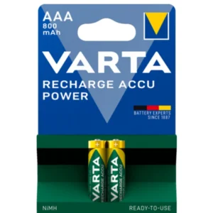 باتری نیم قلمی قابل شارژ وارتا مدل ACCU power 800 بسته 2 عددی