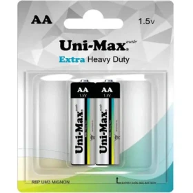 باتری نیم قلمی سوپر انرژی کارتی 2 عددی Uni Max